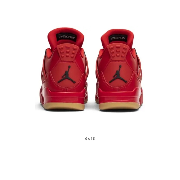 Red Air Jordan Sneakers - Picture 4 of 6